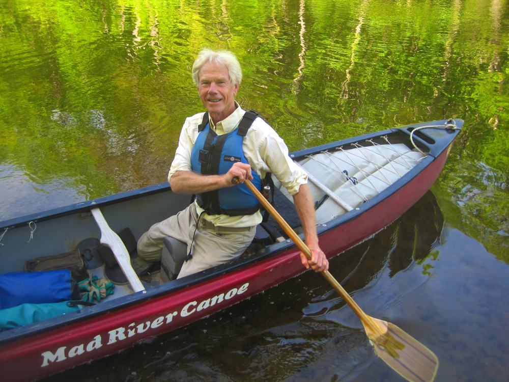 Tim Palmer in his Canoe